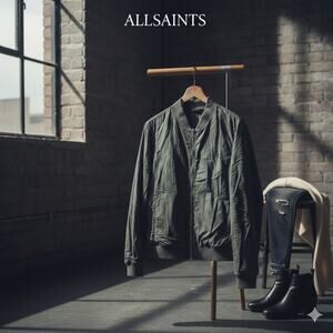 AllSaints Women’s Lightweight Bomber Jacket Sz. M